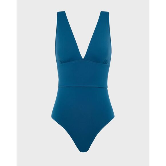 NEW $275 Bondi Born V Neck Victoria One-Piece Swimsuit Blue XLarge - Picture 5 of 8